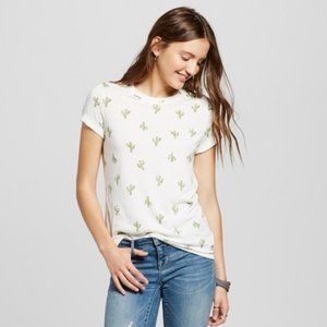 Zoe + Liz Cactus Burnout Short Sleeve Top